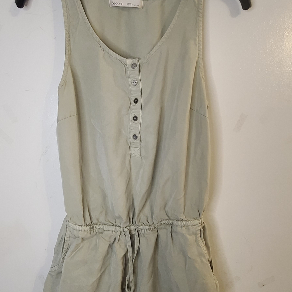 Women's Light Green Sleeveless Romper